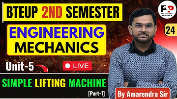 Engineering Mechanics (Lec-24) II Simple Lifting Machine@PolytechnicPathshala