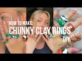 Making Chunky Clay Rings *DIY* (trendy, creative & easy)