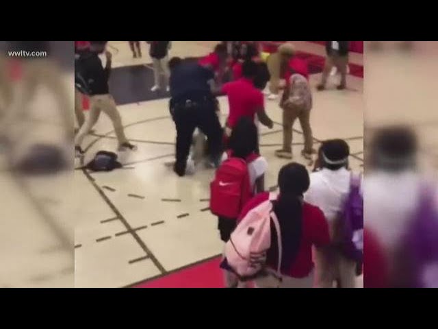 Video shows resource officer using taser to break up brawl at Louisiana high school