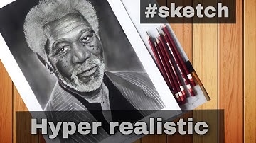 Hyper realistic drawing || Morgan Freeman || charcoal & graphite