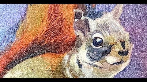 Cosmic Squirrel: Acrylic Painting Timelapse