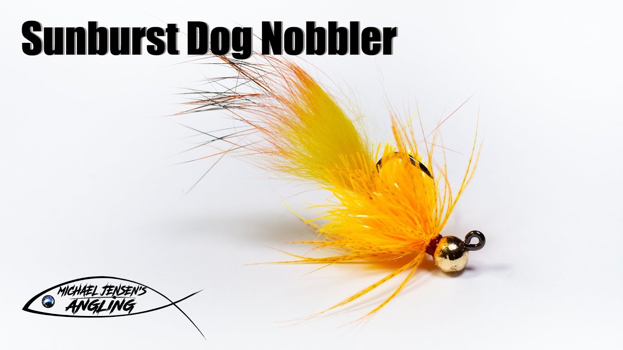 Sunburst Dog Nobbler - mini jig streamer fly tying tutorial 