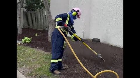 How the Air Spade Excavates Soil Without Damage | Precision Landscaping Tool in Action