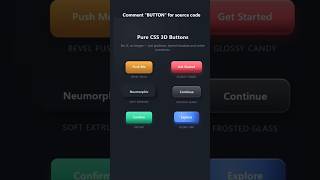 Make 3D Buttons With Pure CSS!