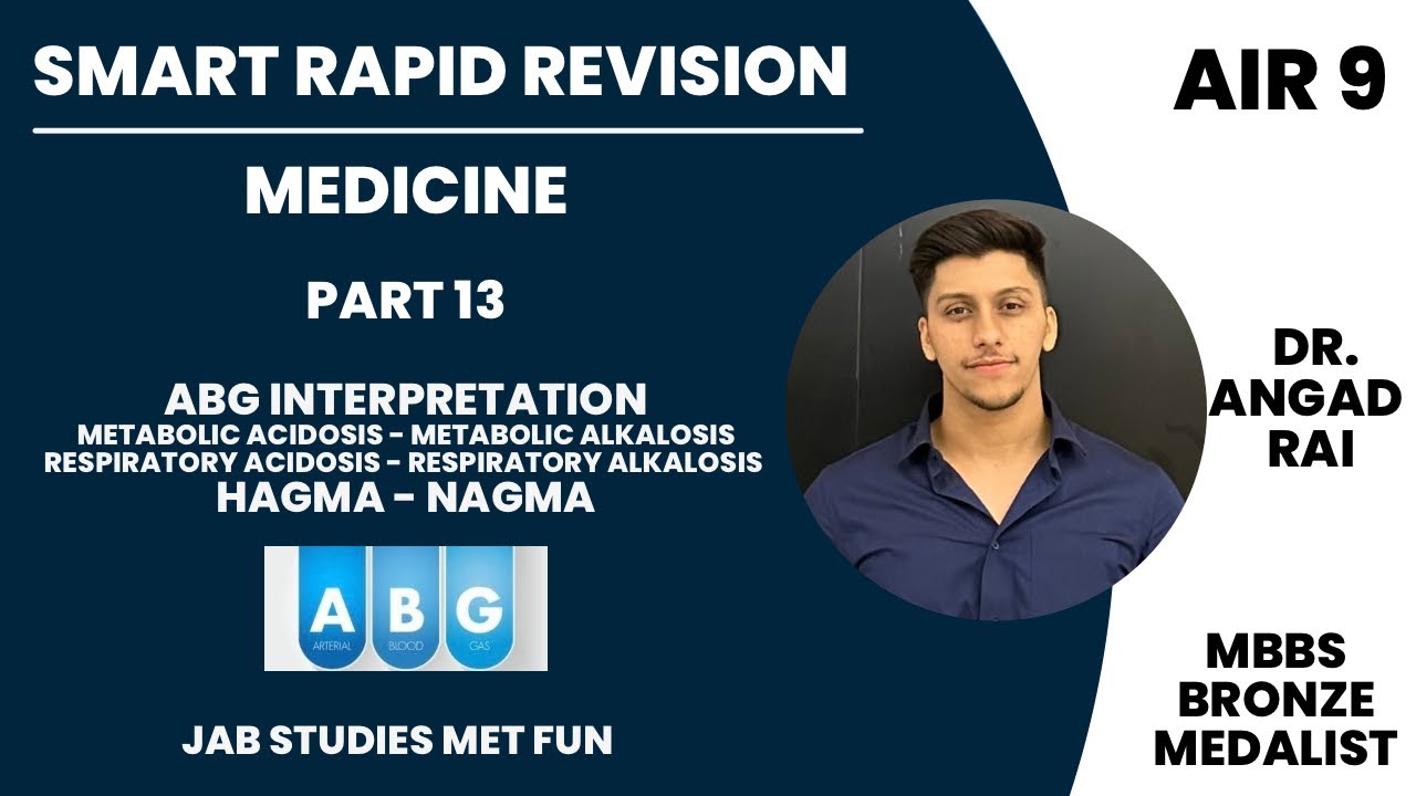 MEDICINE RAPID REVISION FOR FMGE / NEET PG : ABG INTERPRETATION PART 13 ...