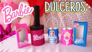 Dulceros para fiesta de BARBIE 3 Ideas