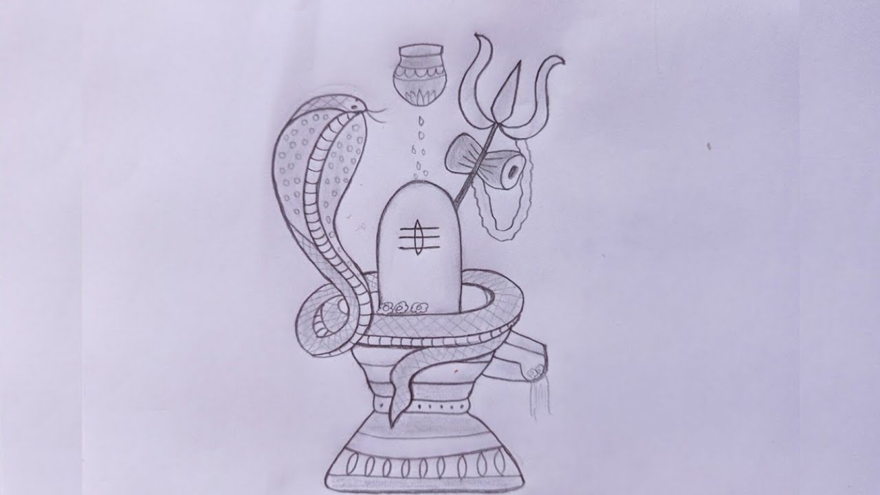 Shiva Lingam Drawing Easy - img-weed