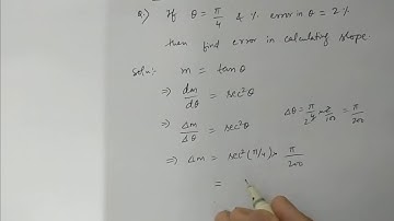 Error calculation using differentiation (for JEE/NEET)