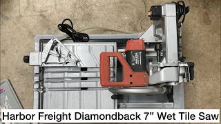 Harbor Freight Diamondback Wet Tile Saw Road Test