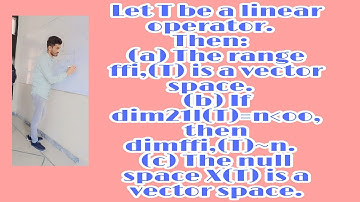 Range and null space theorem | functional analysis