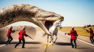 Heroic Rescue Team Saves Lonely Horse from Giant Python Terrifying Attack🐴🐍