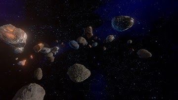 Asteroids in space - Unity Asset [3D, PBR, LOD]