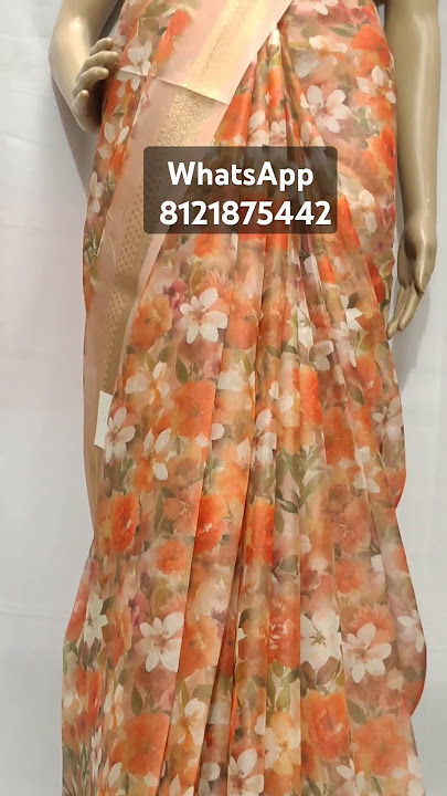 chiffon saree To order WhatsApp 8121875442#trending #yashasvistores #trending #ytshorts #saree