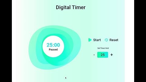 Digital Timer App| Coding Practice 19|React JS| NxtWave |CCBP 4.0