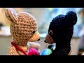 かぎ針編み　ツキノワグマのこども編みました　amigurumi crochet