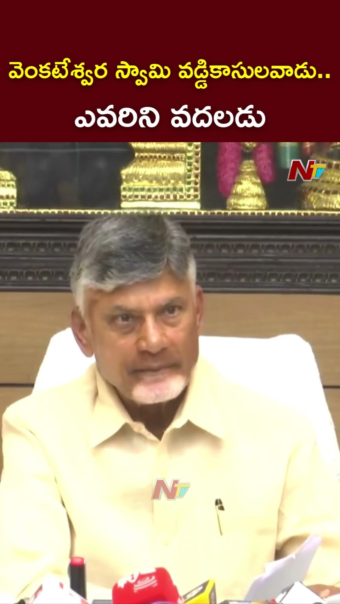 వెంకటేశ్వర స్వామి వడ్డికాసులవాడు..ఎవరిని వదలడు: CM Chandrababu On Tirupati Stampede | Ntv