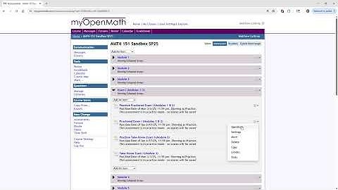 Hiding Scores on a Proctored MyOpenMath Assessment