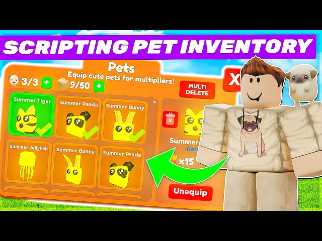 How would you display pets in a simulator inventory? - Game Design