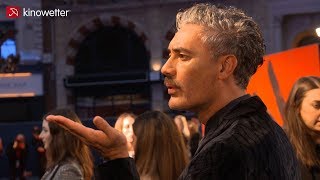 Red Carpet Jojo Rabbit Archie Yates, Roman Griffin Davis, Alfie Allen, Taika Waii