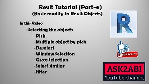 Revit Tutorial for beginner Tamil Part-6 |Selection method|revitarchitecture revitmep revitstructure