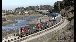 Trains Along The Bay: Pinole, CA Circa 1994 - 1995 | Southern Pacific | Santa Fe | Amtrak