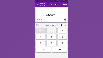 Math Tricks - Training mode - square numbers between 40 and 49 - level 002 (Number Keyboard)