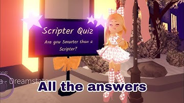 ALL THE ANSWERS to the SCRIPT QUIZ!|Royal High New Year’s Update 20201| (voice effect)