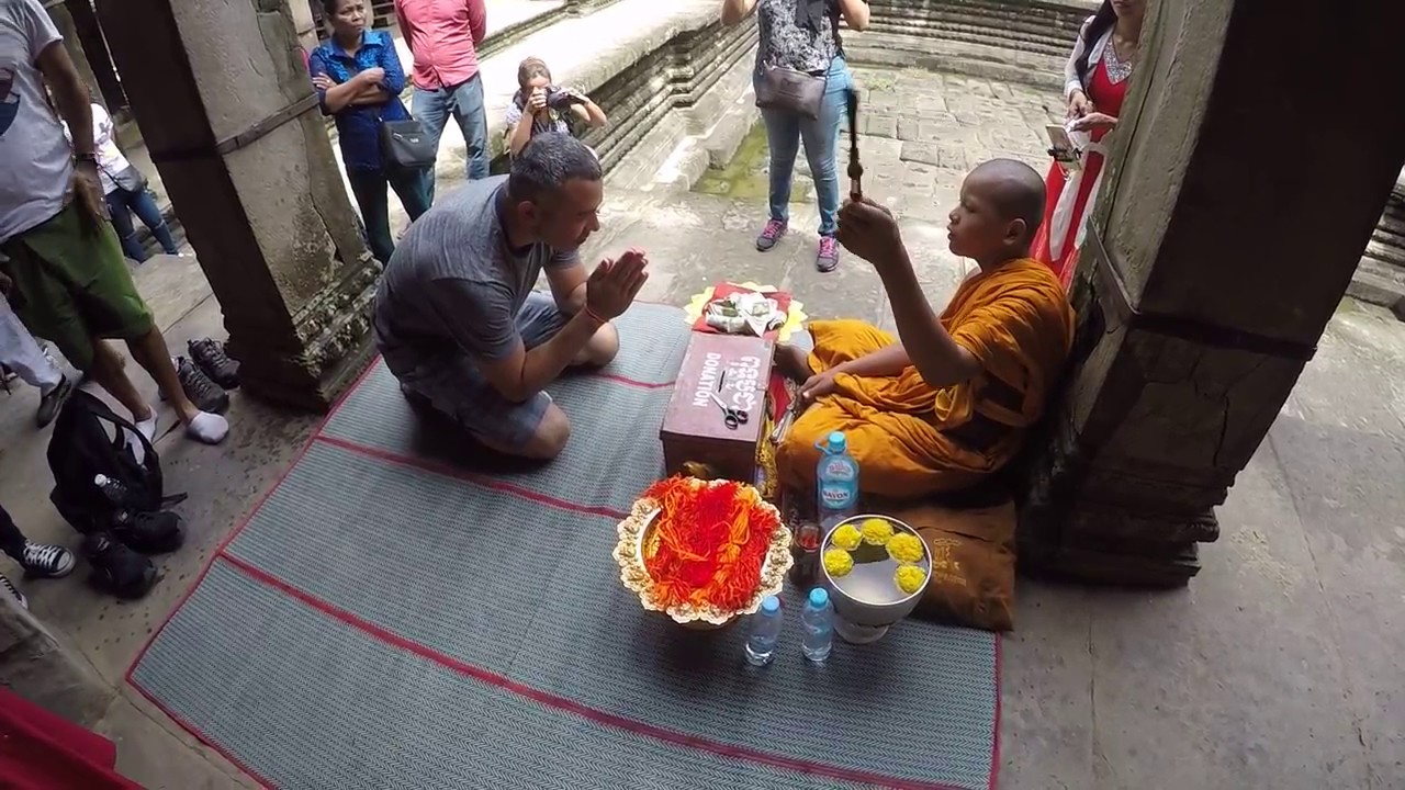 Monk Blessings String Bracelet Sai Sin At Angkor Wat Temple You Monk Blessings String Bracelet Sai Sin At Angkor Wat Temple