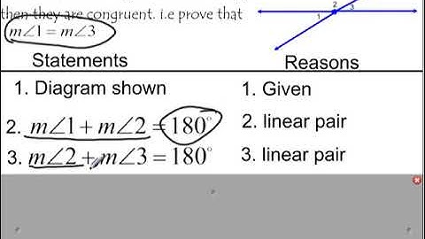 Vertical angles are congruent proof