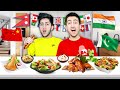 Eating different country food challenge 
