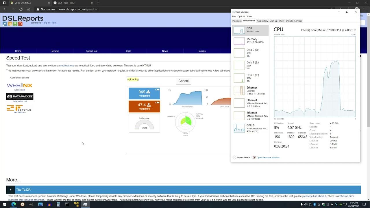 XCY OpenWRT QoS Bufferbloat test YouTube