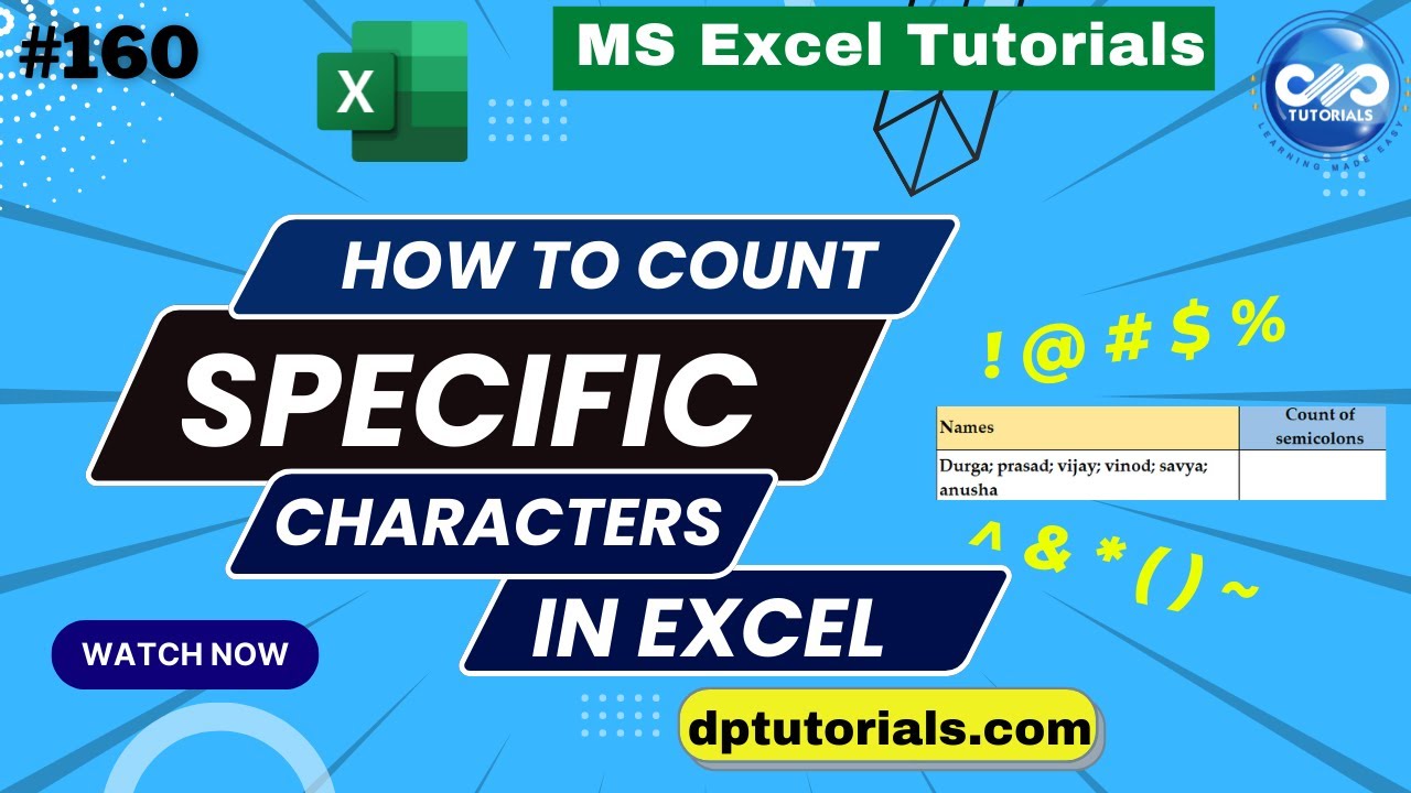 How to count characters in Microsoft Excel