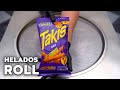 Hot Takis Ice Cream Rolls | Helado de Takis Hot | ASMR Comida | Helados Roll