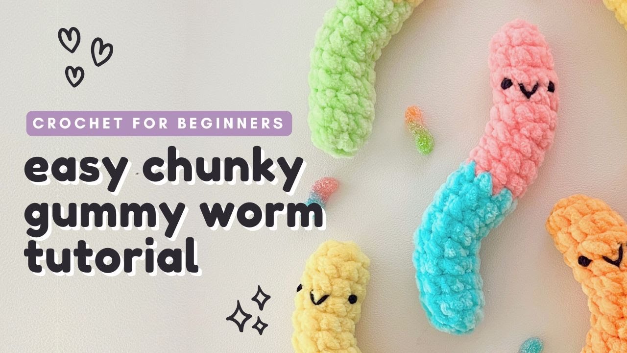 Научитесь вязать крючком мармеладного червячка (полное руководство)