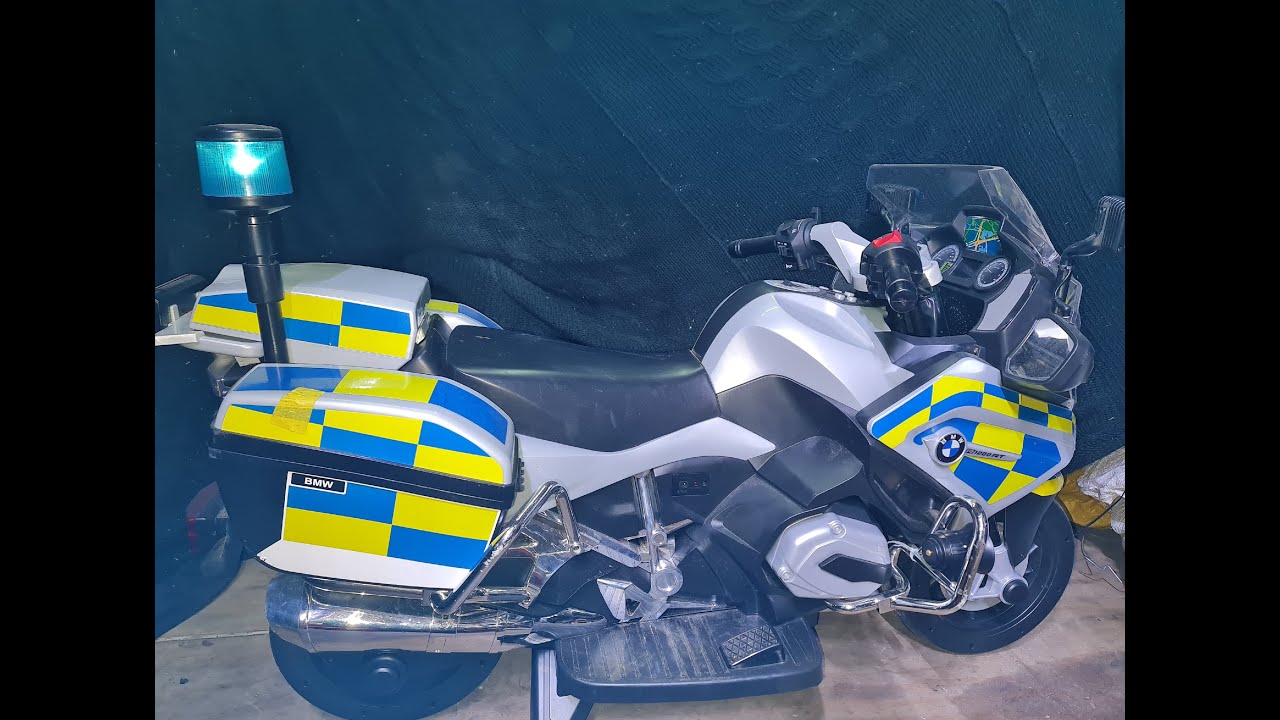 BMW Polizei Motorrad R 1200RT – silber/blau - Fun KidCars