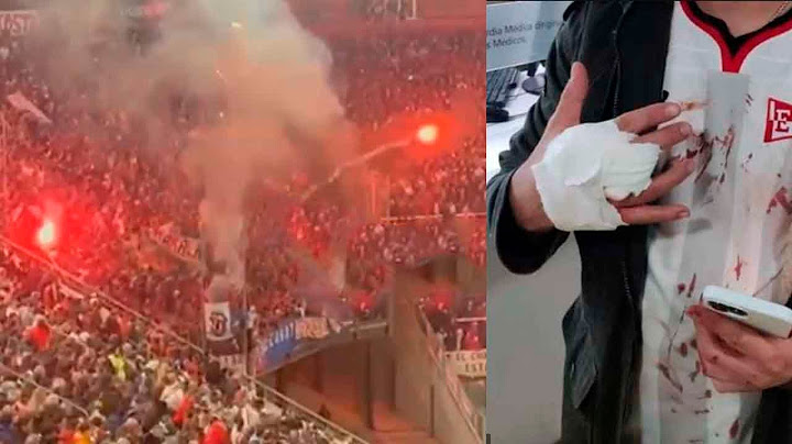 Hinchas de Nacional tiraron bengalas contra los hinchas de Estudiantes en la copa Libertadores