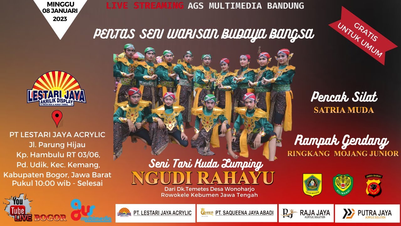 🔴LIVE BOGOR | GELAR BUDAYA PT LESTARI JAYA ACRYLIC | KUDA LUMPING NGUDI RAHAYU EBEG TEMETES