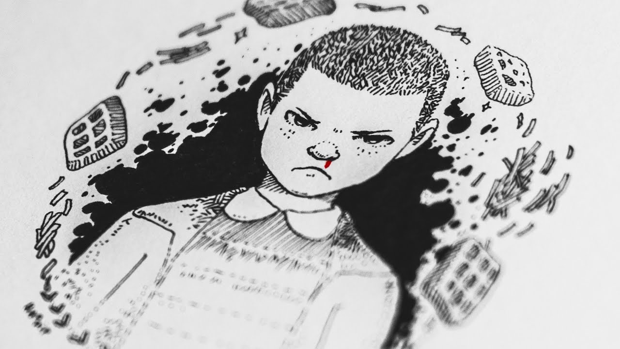 ELEVEN - STRANGER THINGS - INKTOBER CHALLENGE | Happip ...