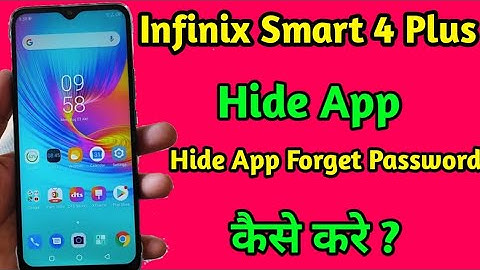 Infinix Smart 4 Plus Hide App kaise kare/Infinix Smart 4 Plus Hide App Forget Password kaise kare