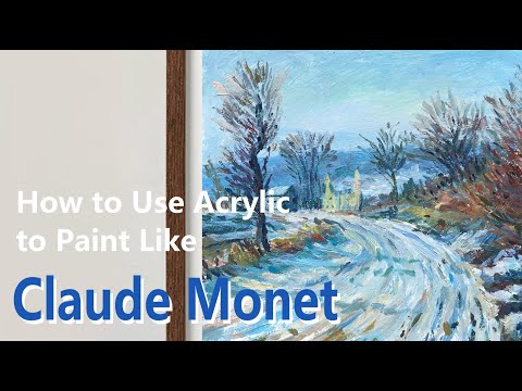 How to Paint Like Claude Monet  Impressionist Landscape  Snow Scene