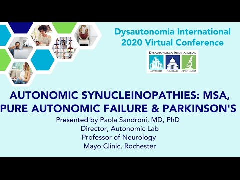 Autonomic Synucleinopathies: MSA, PAF & Parkinson's