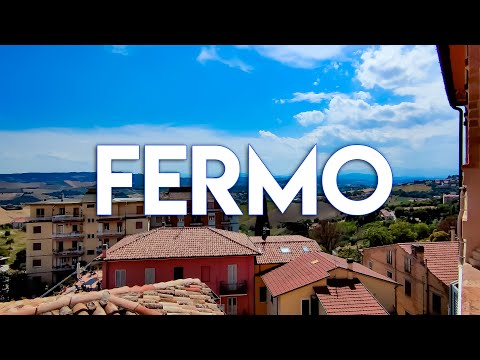 FERMO - WALKING TOUR BEAUTIFUL ITALIAN CITY IN MARCHE ITALY - 4K. part 1