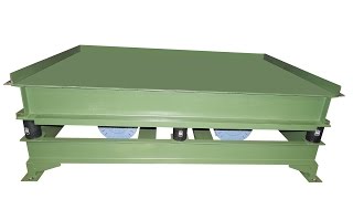 Flat Deck Table for Settling Castable Refractories Into Molds - Cleveland Vibrator Co.