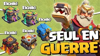 SEUL EN GUERRE AVEC MES 5 COMPTES sur Clash of Clans !