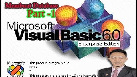 Membuat Database Pada Microsoft Visual Basic 6.0