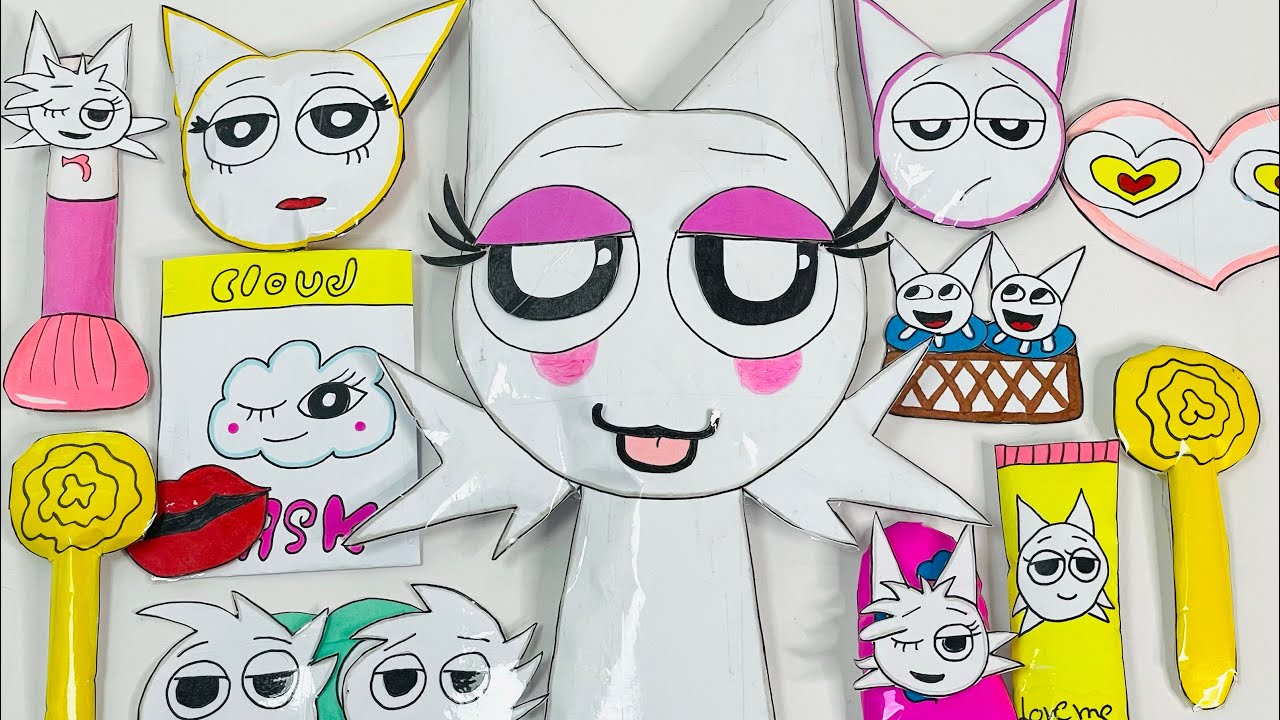 Sprunki Makeup Tutorial ( paper diy ) SPRUNKI💄 WENDA Blind Bags | DIYSkincare + Makeup - YouTube