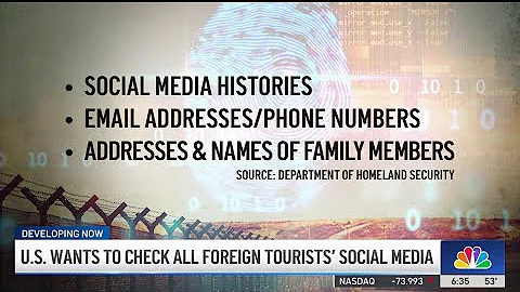 U.S. wants to check all foreign tourists' social media