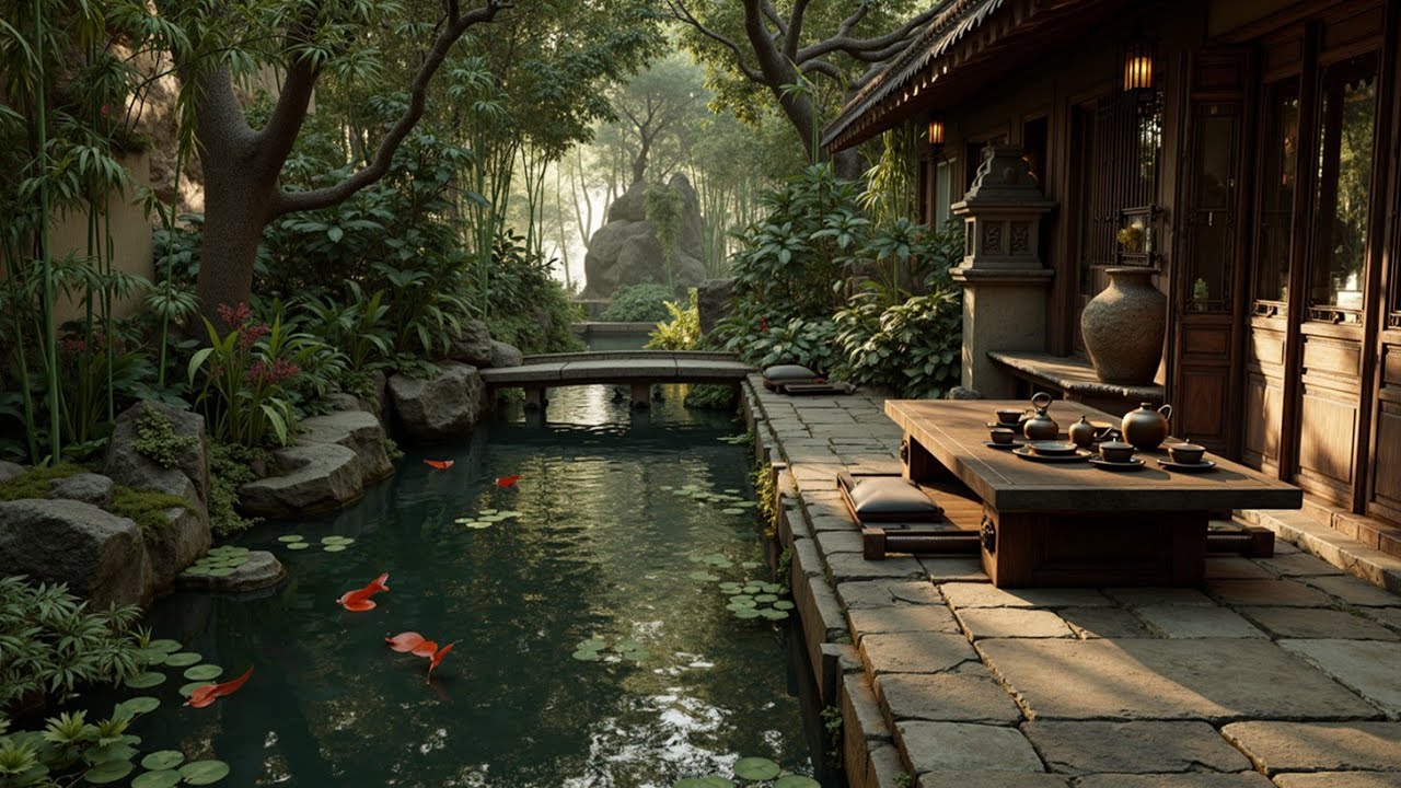 Китайская Чайная Церемония | Деревянный Дом & Дзен Музыка ☯ Теплая Атмосфера