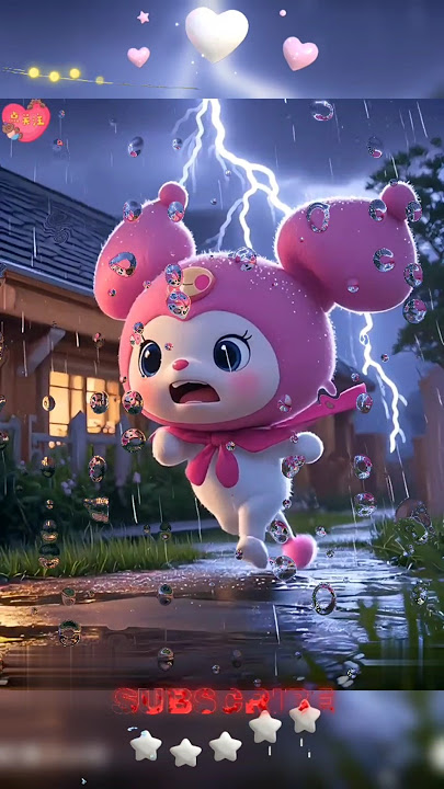 Kuromi Kehujanan Kesambar Petir #kartun #kuromi #animasi
