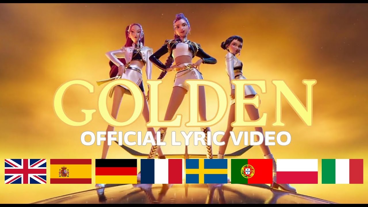 Golden Demon Rapper Golden Official Lyric Video KPop Demon Hunters English,Spanish,German ...